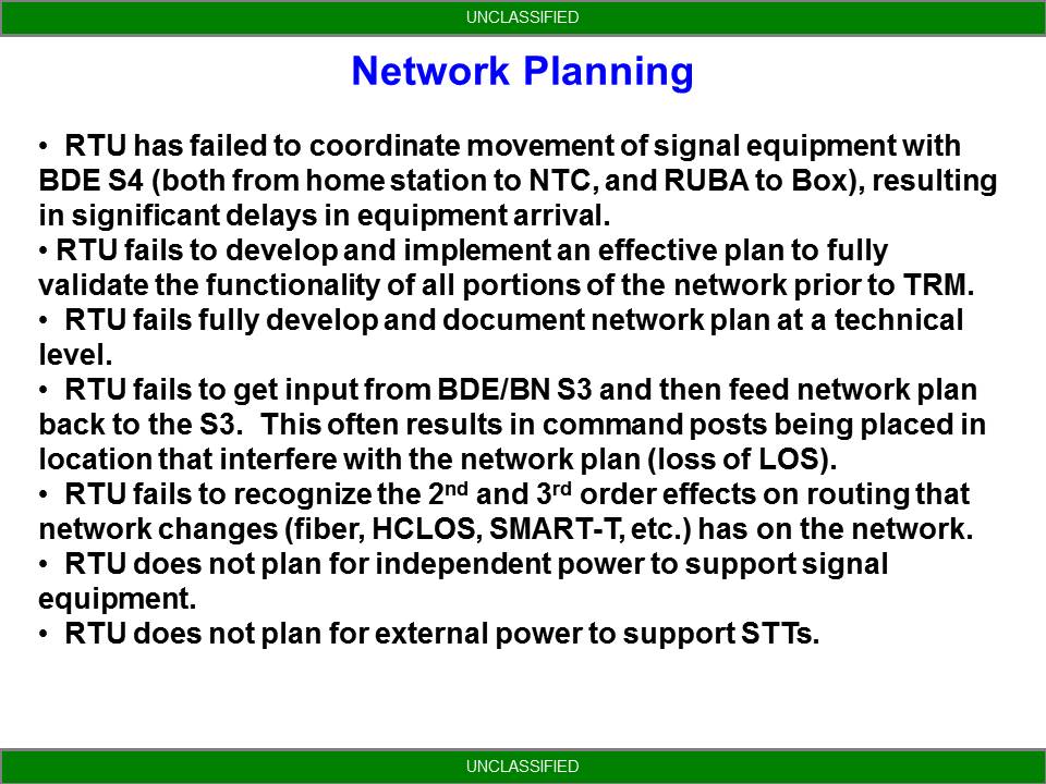 NETOPS Trends From NTC - Network Planning