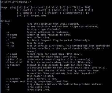 Windows Ping Command