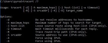 Windows Tracert Command