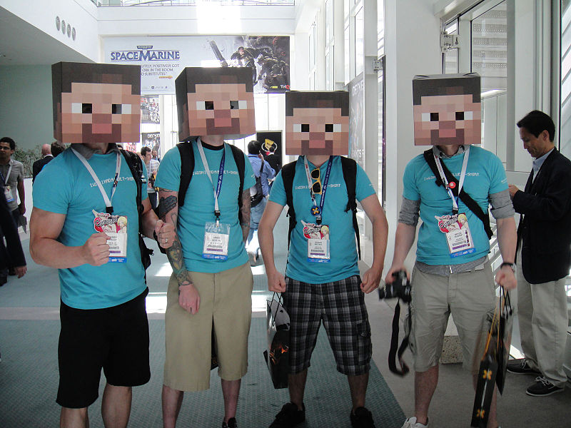 Box Headed Minecraft Men