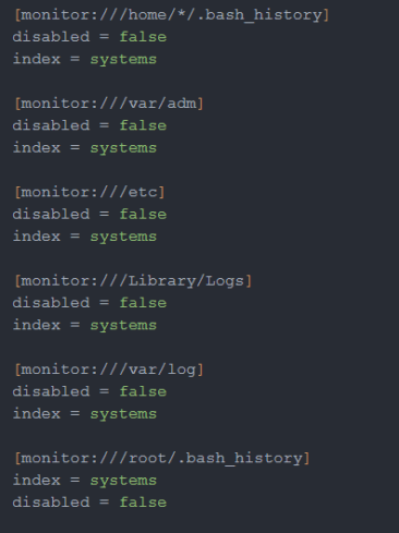 Splunk Add-On for Linux and Unix input.conf